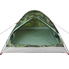 vidaXL Camping Tent Dome 4-Person Camouflage Waterproof 6