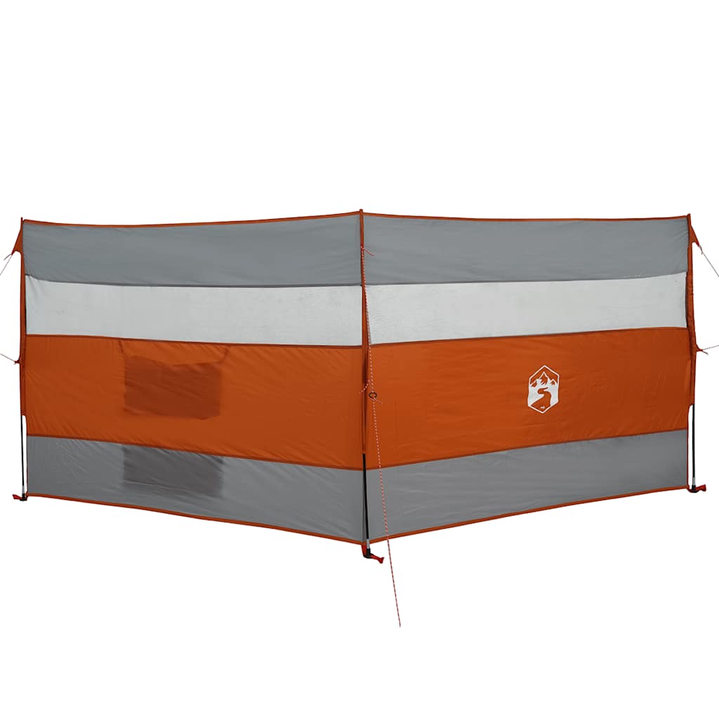 vidaXL Camping Windbreak Grey and Orange 340x130 cm Waterproof 2