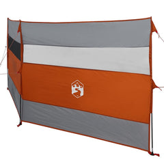 vidaXL Camping Windbreak Grey and Orange 340x130 cm Waterproof 5