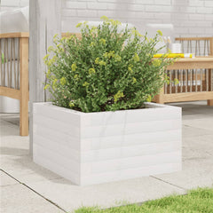 vidaXL Garden Planter White 40x40x23 cm Solid Wood Pine 3