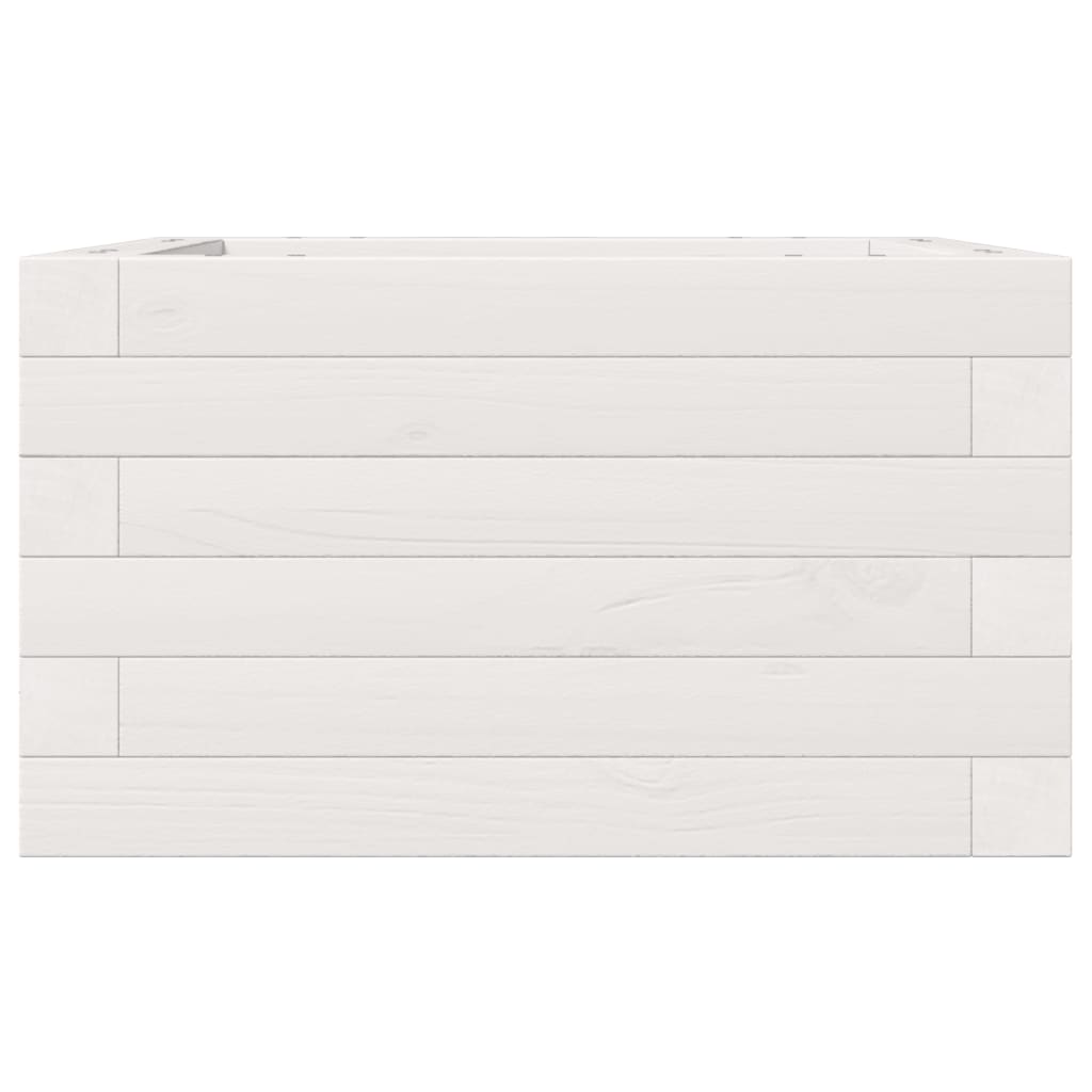 vidaXL Garden Planter White 40x40x23 cm Solid Wood Pine 5