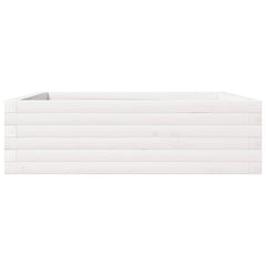 vidaXL Garden Planter White 80x80x23 cm Solid Wood Pine 6