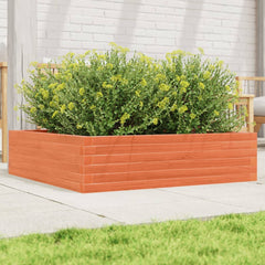 vidaXL Garden Planter Solid Wood Pine Open Bottom Height 23 cm Wax Brown