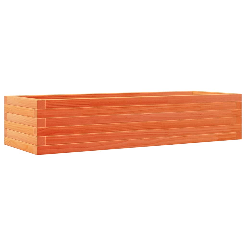 Garden Planter Solid Wood Pine Open bottom Height 23 cm Wax brown 110 cm 40 cm