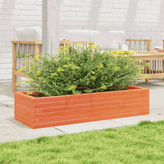 vidaXL Garden Planter Wax Brown 110x40x23 cm Solid Wood Pine 3