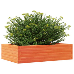 vidaXL Garden Planter Wax Brown 90x60x23 cm Solid Wood Pine 4
