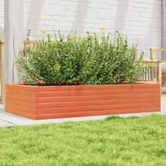 vidaXL Garden Planter Wax Brown 110x60x23 cm Solid Wood Pine 1