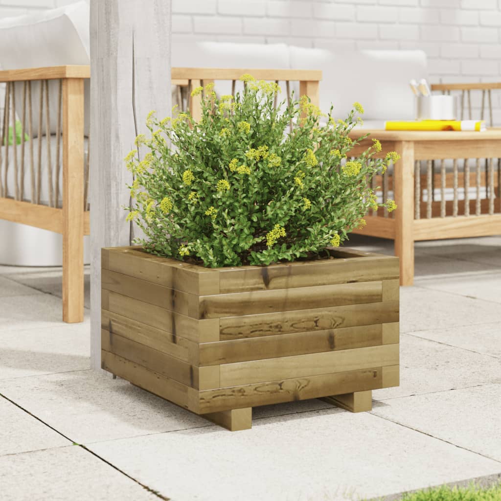 vidaXL Garden Planter 40x40x26.5 cm Impregnated Wood Pine 3