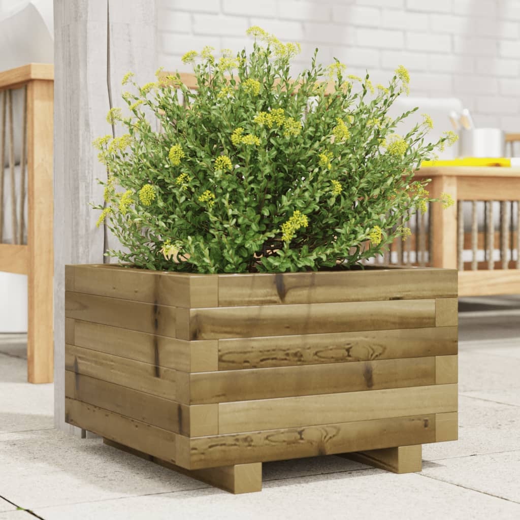 vidaXL Garden Planter 40x40x26.5 cm Impregnated Wood Pine 1
