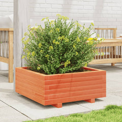 vidaXL Garden Planter Wax Brown 60x60x26.5 cm Solid Wood Pine 3