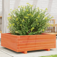 Garden Planter 40x40x26.5 cm Solid Wood Pine with Legs Wax Brown 70 cm 70 cm