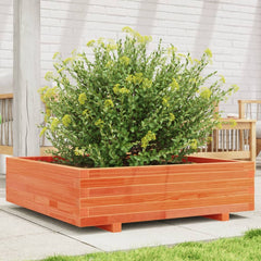 Garden Planter 40x40x26.5 cm Solid Wood Pine with Legs Wax Brown 90 cm 90 cm