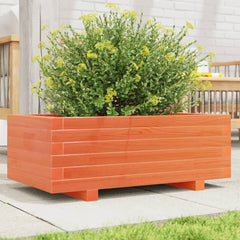 Garden Planter 40x40x26.5 cm Solid Wood Pine with Legs Wax Brown 70 cm 40 cm