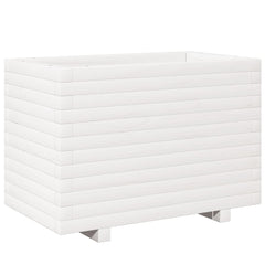 Garden Planter 70x40x49.5 cm Solid Wood Pine with Legs White 70 cm