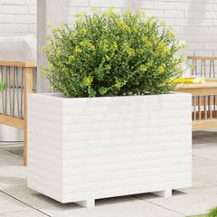 vidaXL Garden Planter White 70x40x49.5 cm Solid Wood Pine 1