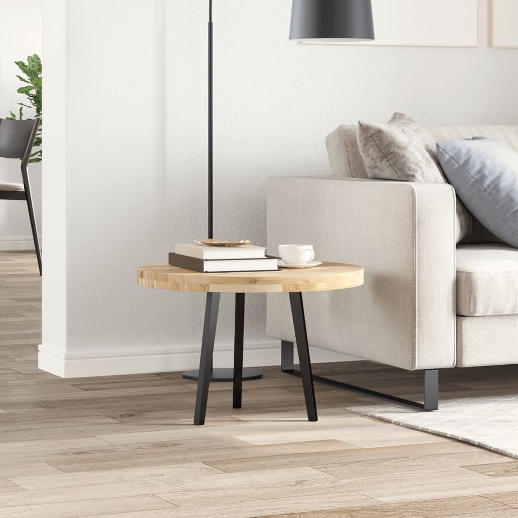 vidaXL Table Top Round Ø60x4 cm Solid Wood Acacia 3
