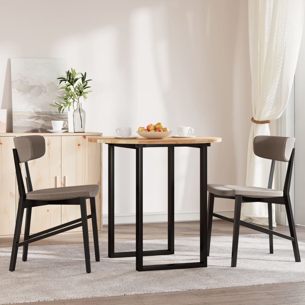 vidaXL Table Top Round Ø80x2 cm Solid Wood Acacia 3