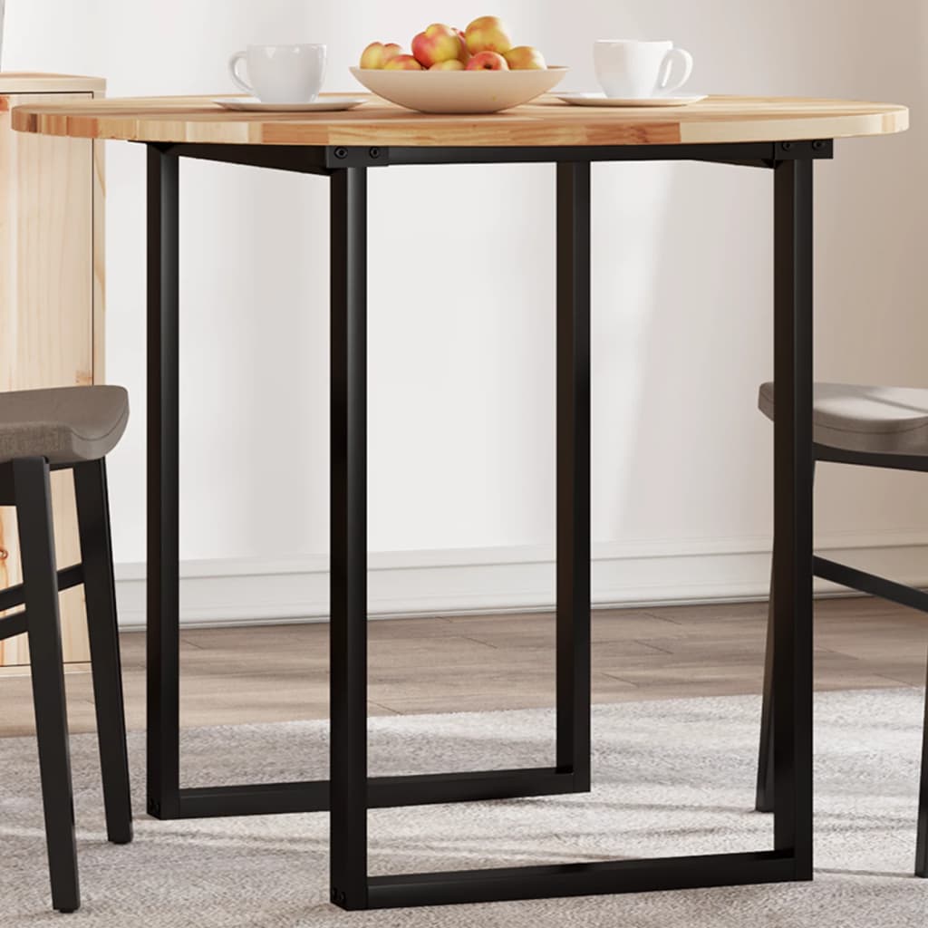 Table Top Round Solid Wood Acacia Oil Finished Ø 90 x 2 cm