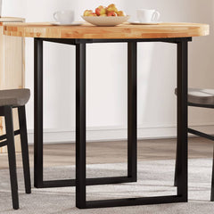 Table Top Round Solid Wood Acacia Oil Finished Ø 90 x 4 cm