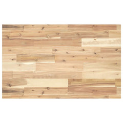 Table Top Rectangular Solid Wood Acacia Natural Height 4 cm 140 cm 50 cm