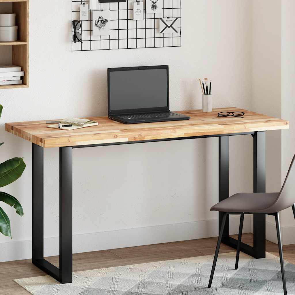 Table Top Rectangular Solid Wood Acacia Natural Height 4 cm 120 cm 60 cm