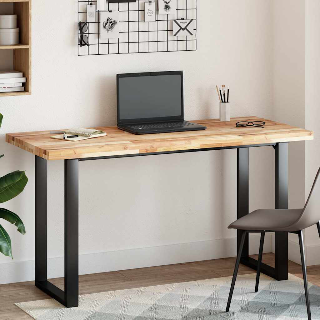 Table Top Rectangular Solid Wood Acacia Natural Height 4 cm 140 cm 60 cm