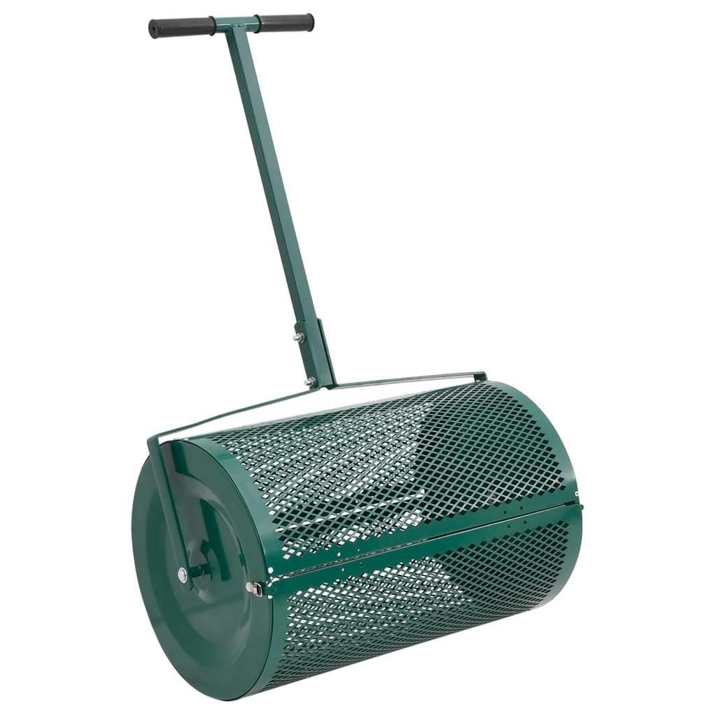 vidaXL Compost Spreader 75L Green Ø40x60 cm Steel 1
