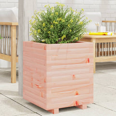 Garden Planter Solid Wood Douglas Stackable Natural Douglas 40 cm 49.5 cm 40 cm