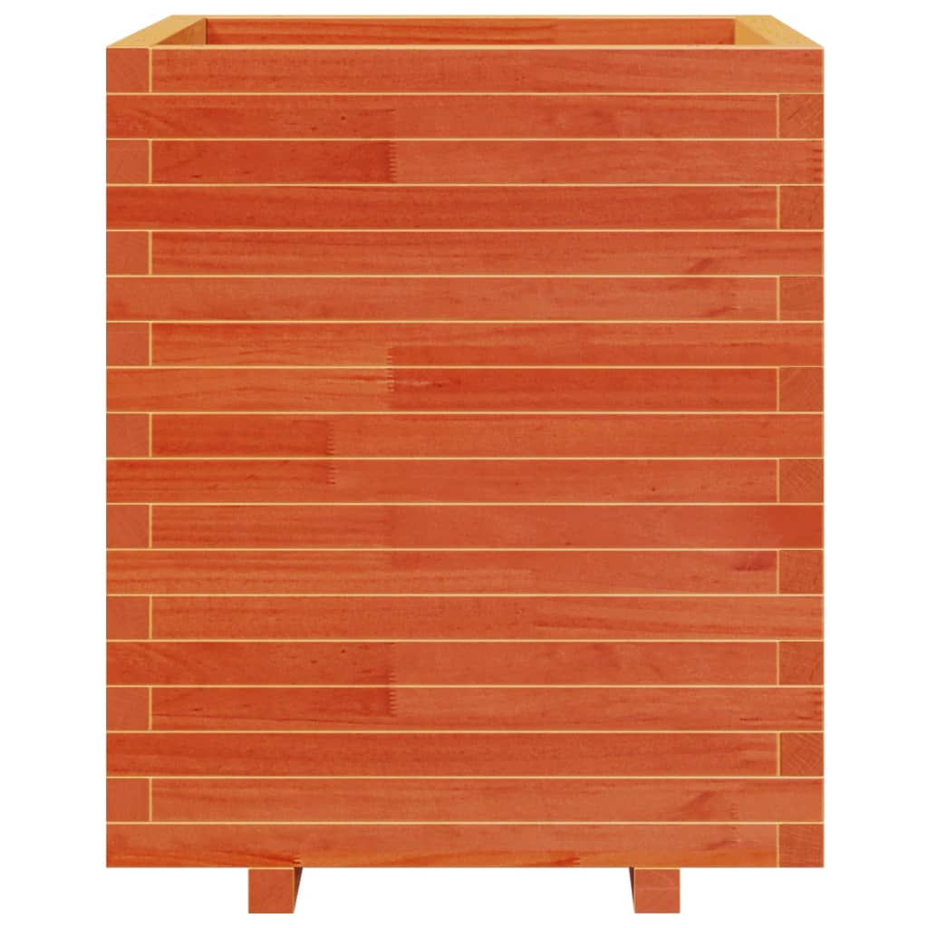 Garden Planter 50x50x72.5 cm Solid Wood Pine Stackable Wax Brown 60 cm 60 cm