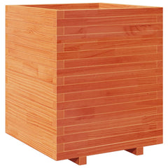 Garden Planter 50x50x72.5 cm Solid Wood Pine Stackable Wax Brown 60 cm 60 cm