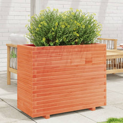 Garden Planter 50x50x72.5 cm Solid Wood Pine Stackable Wax Brown 90 cm 40 cm