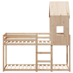 Bunk Bed without Mattress Solid Wood Pine
