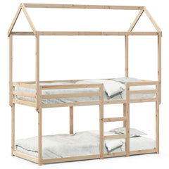 Bunk Bed without Mattress Solid Wood Pine Natural 90 x 200 cm