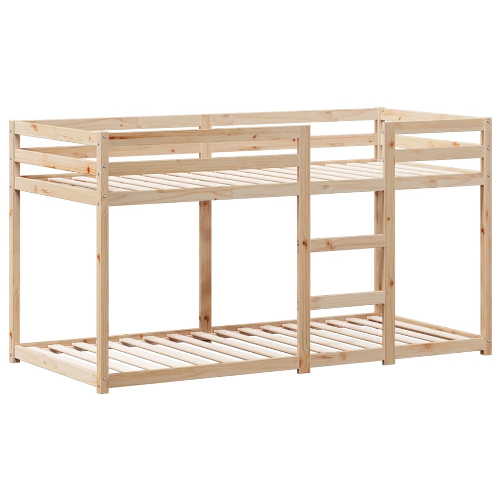 Bunk Bed without Mattress Solid Wood Pine Natural 90 x 200 cm