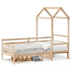 vidaXL Day Bed with Roof without Mattress 80x200 cm Solid Wood 2