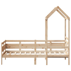 vidaXL Day Bed with Roof without Mattress 80x200 cm Solid Wood 4