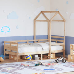 vidaXL Day Bed with Roof without Mattress 80x200 cm Solid Wood 1