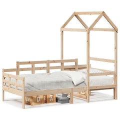 vidaXL Day Bed with Roof without Mattress 80x200 cm Solid Wood 2