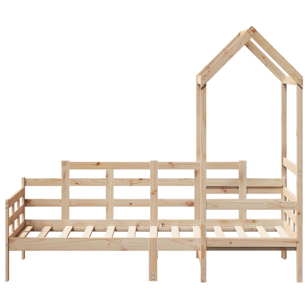 vidaXL Day Bed with Roof without Mattress 80x200 cm Solid Wood 4