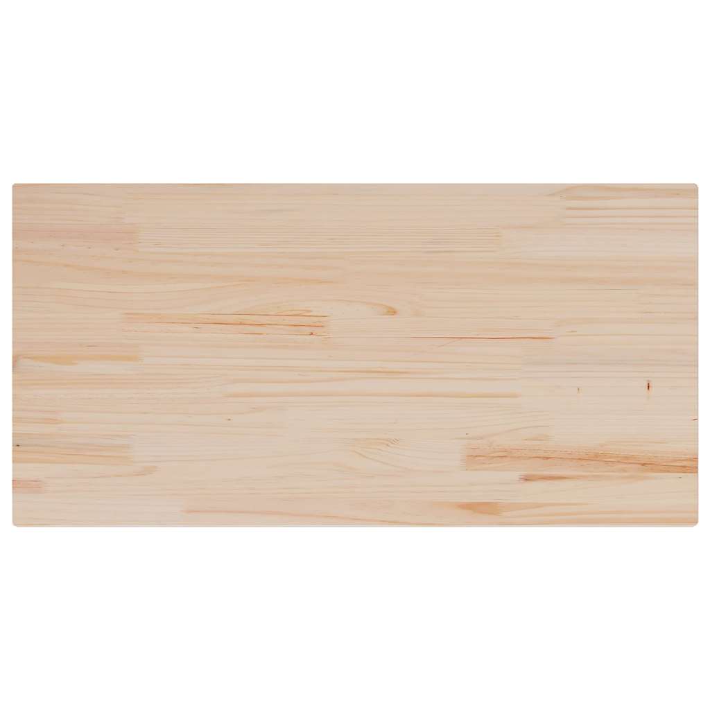vidaXL Table Top 100x50x1.7 cm Rectangular Solid Wood Pine 2