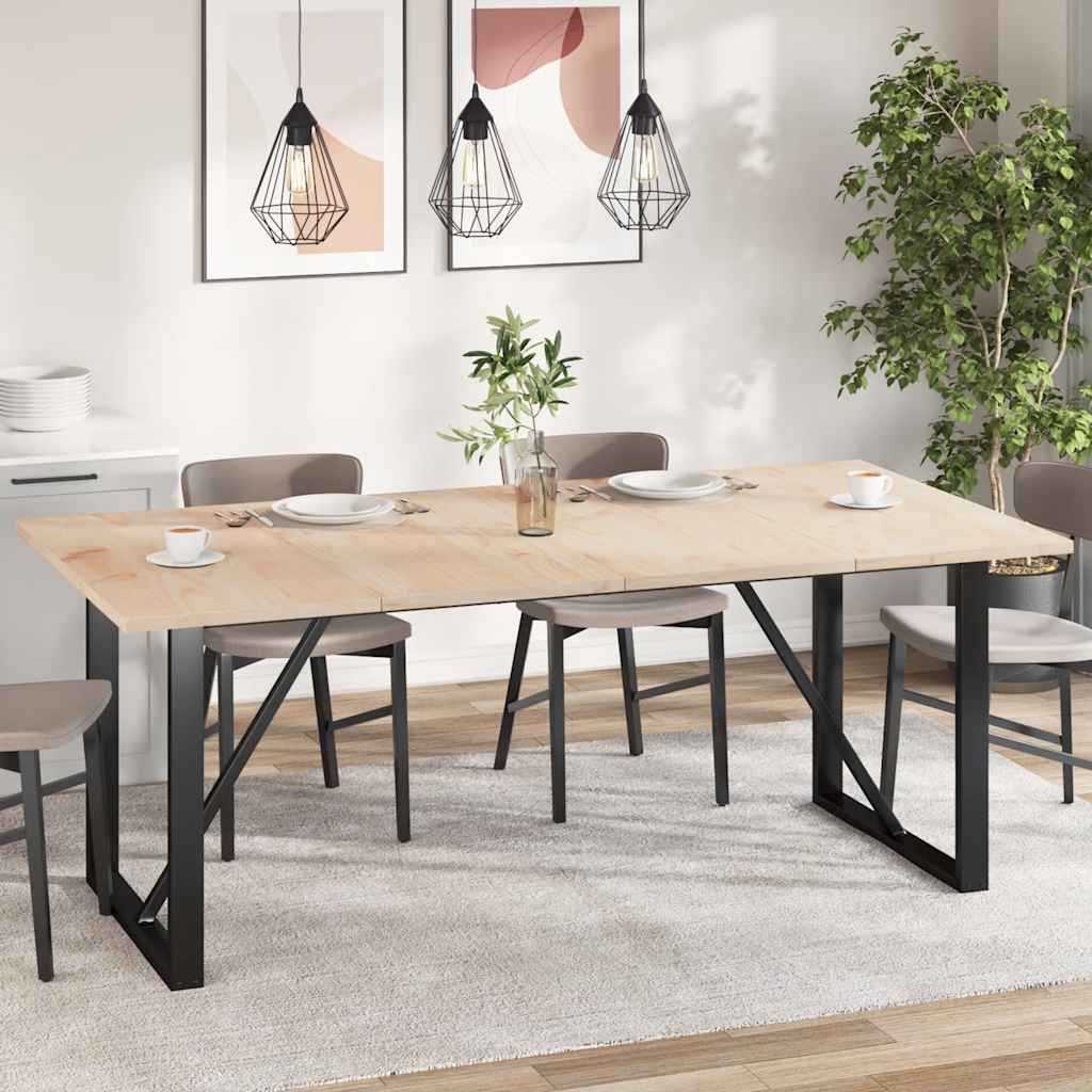 vidaXL Table Tops Rectangular Solid Wood Pine Height 2.5 cm