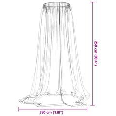 vidaXL Mosquito Net for Umbrella 220 Mesh White Φ330x250 cm 6