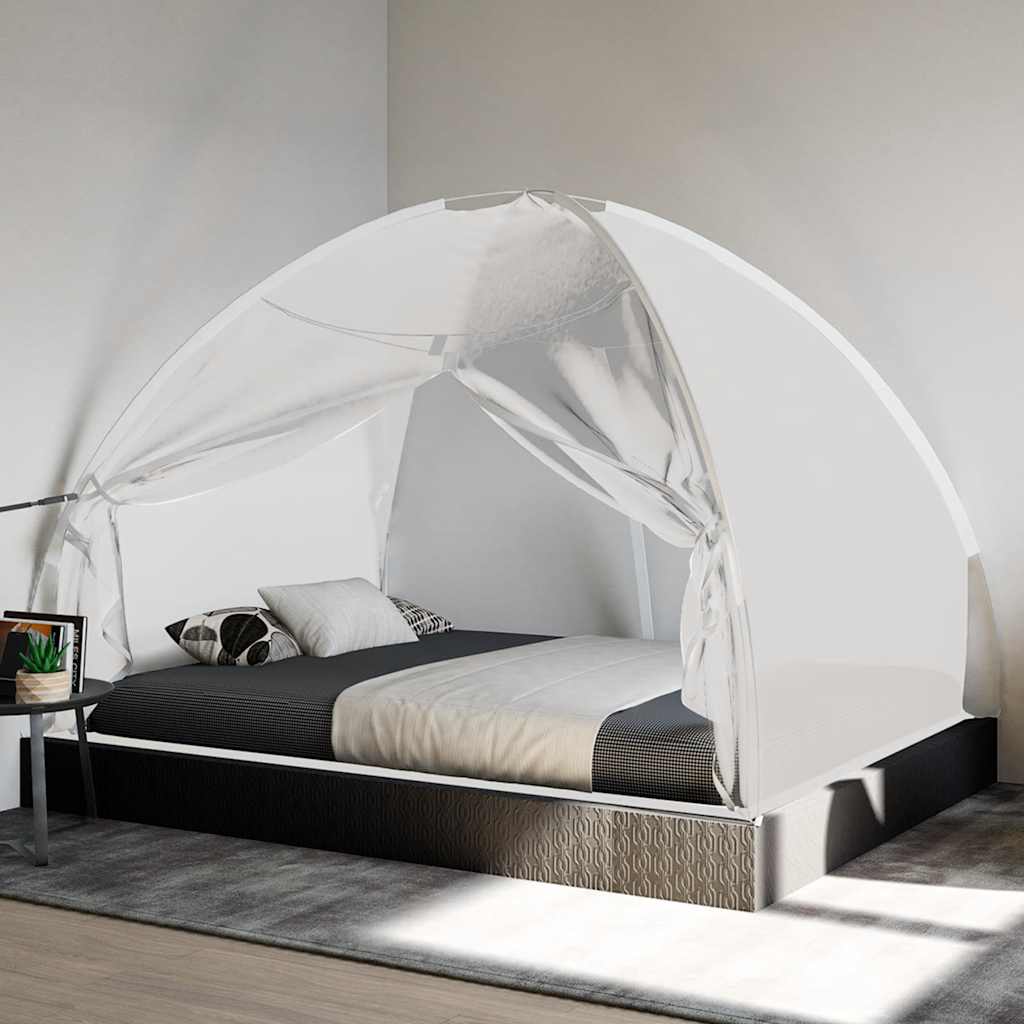 vidaXL Mosquito Net Mongolia with Doors 220 Mesh White 200x150x140 cm 3