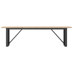 vidaXL Coffee Table O-Frame 160x40x45 cm Solid Wood Pine and Steel 4