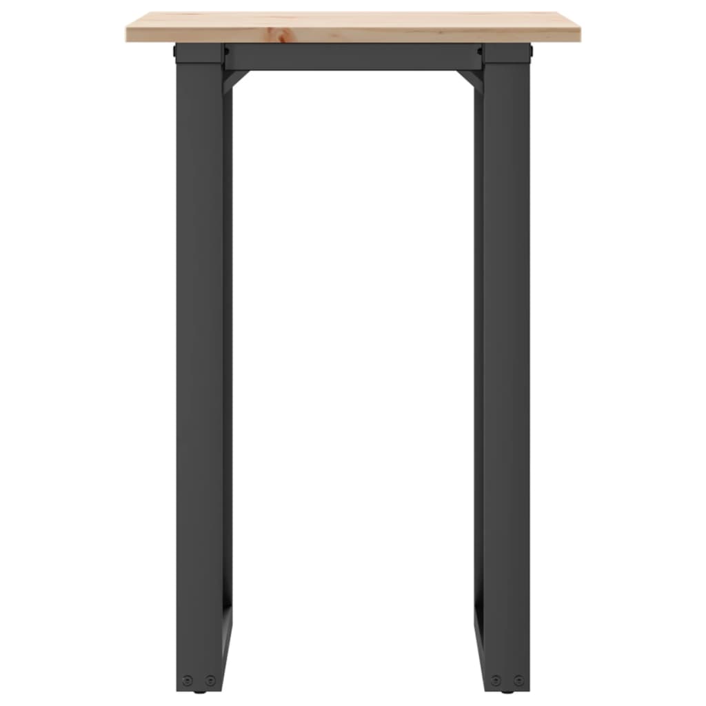 vidaXL Dining Table O-Frame 50x50x75 cm Solid Wood Pine and Steel 4