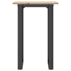 vidaXL Dining Table O-Frame 50x50x75 cm Solid Wood Pine and Steel 4