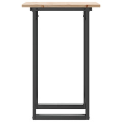 vidaXL Dining Table O-Frame 50x50x75 cm Solid Wood Pine and Steel 5