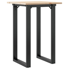 vidaXL Dining Table O-Frame 50x50x75 cm Solid Wood Pine and Steel 6