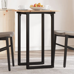 vidaXL Dining Table O-Frame 50x50x75 cm Solid Wood Pine and Steel 1