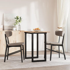 vidaXL Dining Table O-Frame 80x50x75 cm Solid Wood Pine and Steel 3